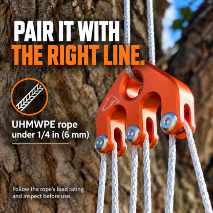 🏕️🪢 Game & Gear Hoist HD – Heavy-Duty Block & Tackle Lifting System | 6061-T6 Aluminum, Compact Outdoor Rope Hoist & Pulley Kit 🔩🌲