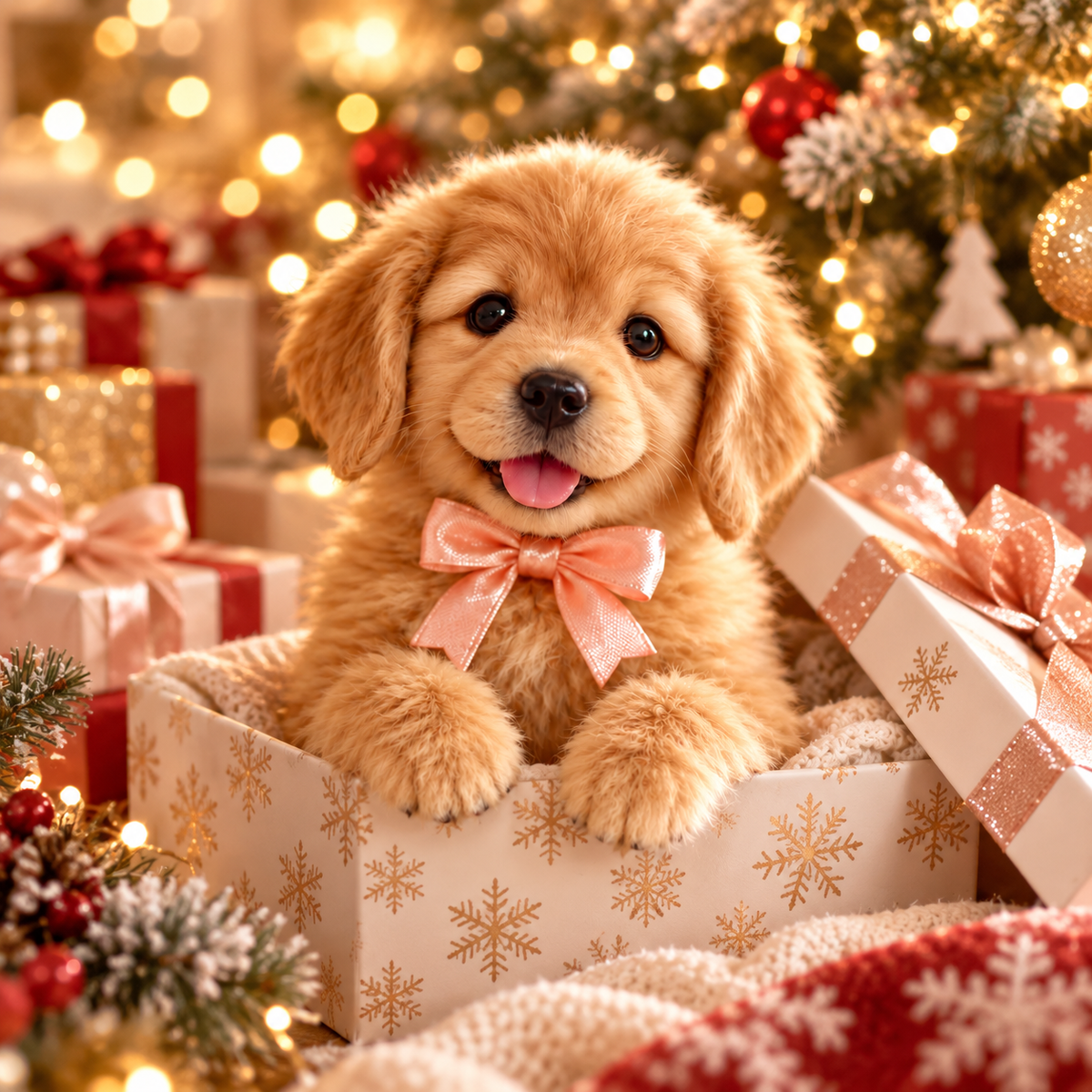 🎁Realistic Robotic Golden Retriever Puppy ✨ The Cutest Christmas Surprise