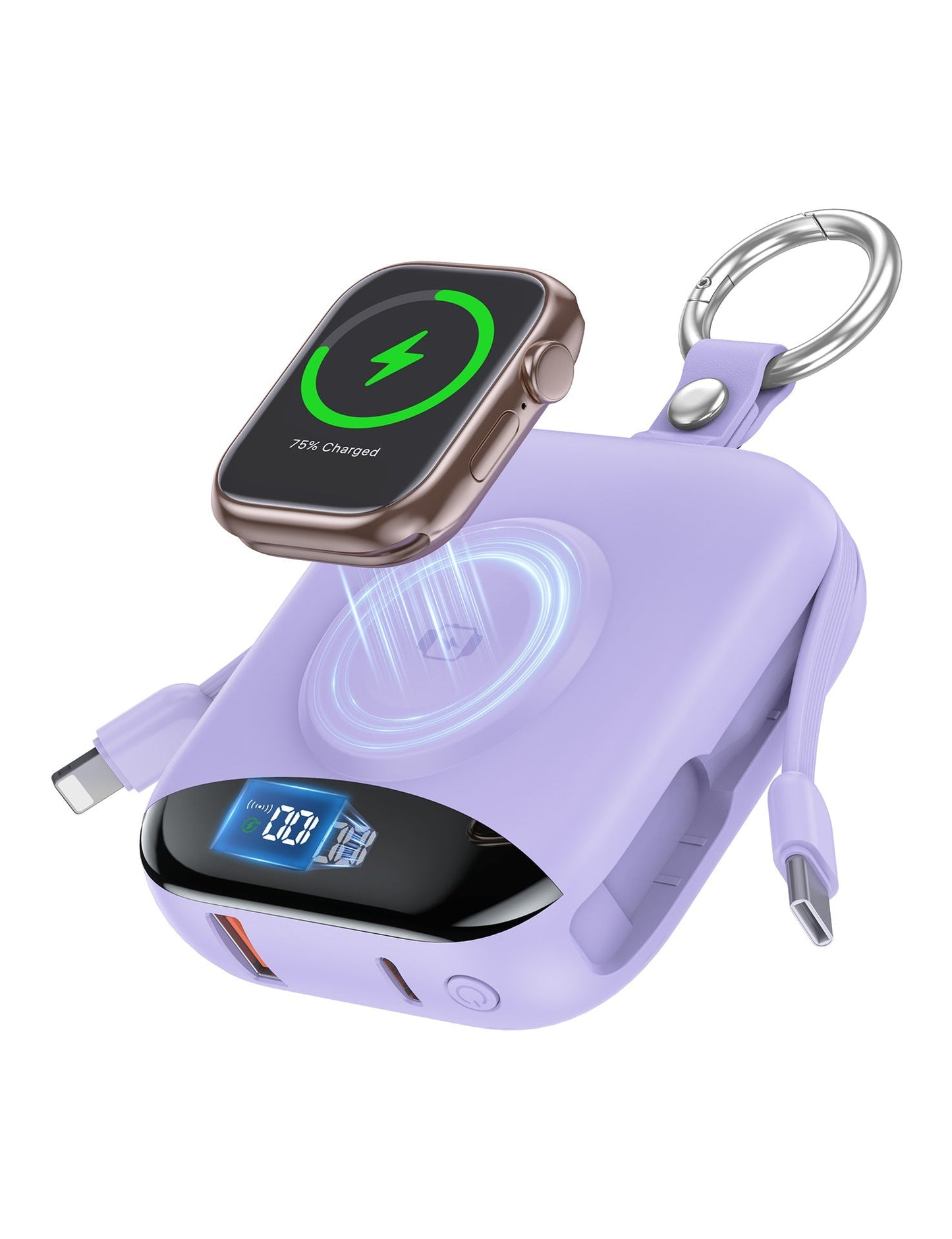 🔥 LAST DAY 50% OFF-🔋 10,000mAh 3-in-1 Magnetic Power Bank with Built-In Cables