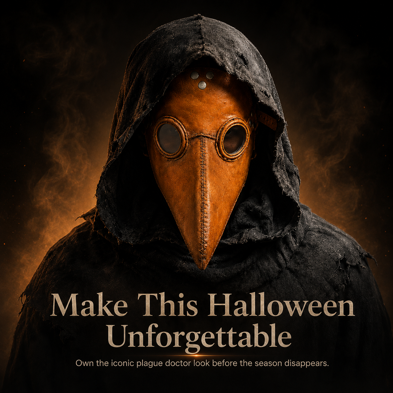 🕯️ Vintage Plague Doctor Mask & Hood – Gothic Halloween Costume Accessory