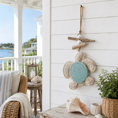 Lighted Coastal Sea Turtle Hanging Wall Decor with Remote
