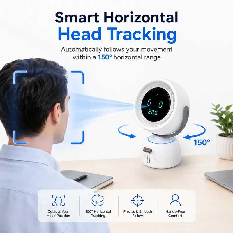 🔥 50% OFF Today | AI Auto-Tracking Desk Fan – Follows You, Not Just the Air