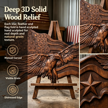 "Wings of Freedom" - Handcrafted Wooden Art
