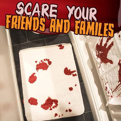 Water-Activated Bloody Bath Mat – Reusable Halloween Prank Rug