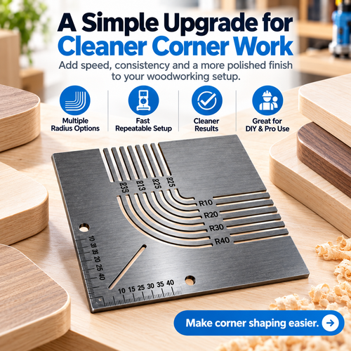 🛠️✨ Precision Corner Radius Router Template – Perfect Rounded Corners Made Easy! 📐🪵 | Multi-Size Woodworking Guide for DIY & Professionals 🔥