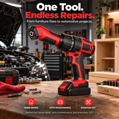 🔧 90° Right Angle Drill Adapter – Reach Tight Spaces Your Drill Can’t