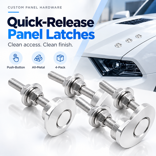 🔩🔥4-Pack Aluminum Quick Release Panel Latches – 1.25" Push-Button Fasteners