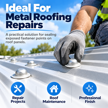 🏠🔩 Waterproof Metal Roof Screw Caps – Leakproof Roofing Fastener Covers 🌧️💧 | Rust Protection & Easy Installation 🛠️✨ | 20/30 PCS