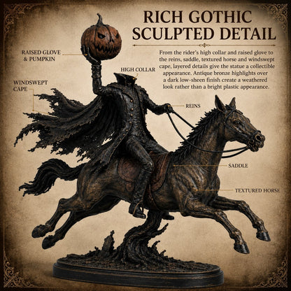 🎃🏇Midnight Chase Headless Horseman Statue(✨Same as the video)