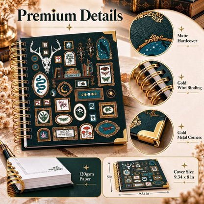 Midnight Study Hardcover Reading Planner for Book Lovers