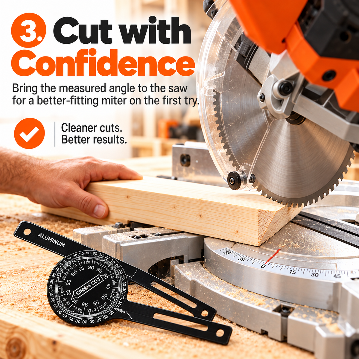 🛠️📐 Precision Miter Saw Protractor – 🔥 Easy Angle Finder & Cutting Guide | ⚡ Accurate Angle Measurement for Woodworking, Trim, Framing & DIY Projects 🪚✨