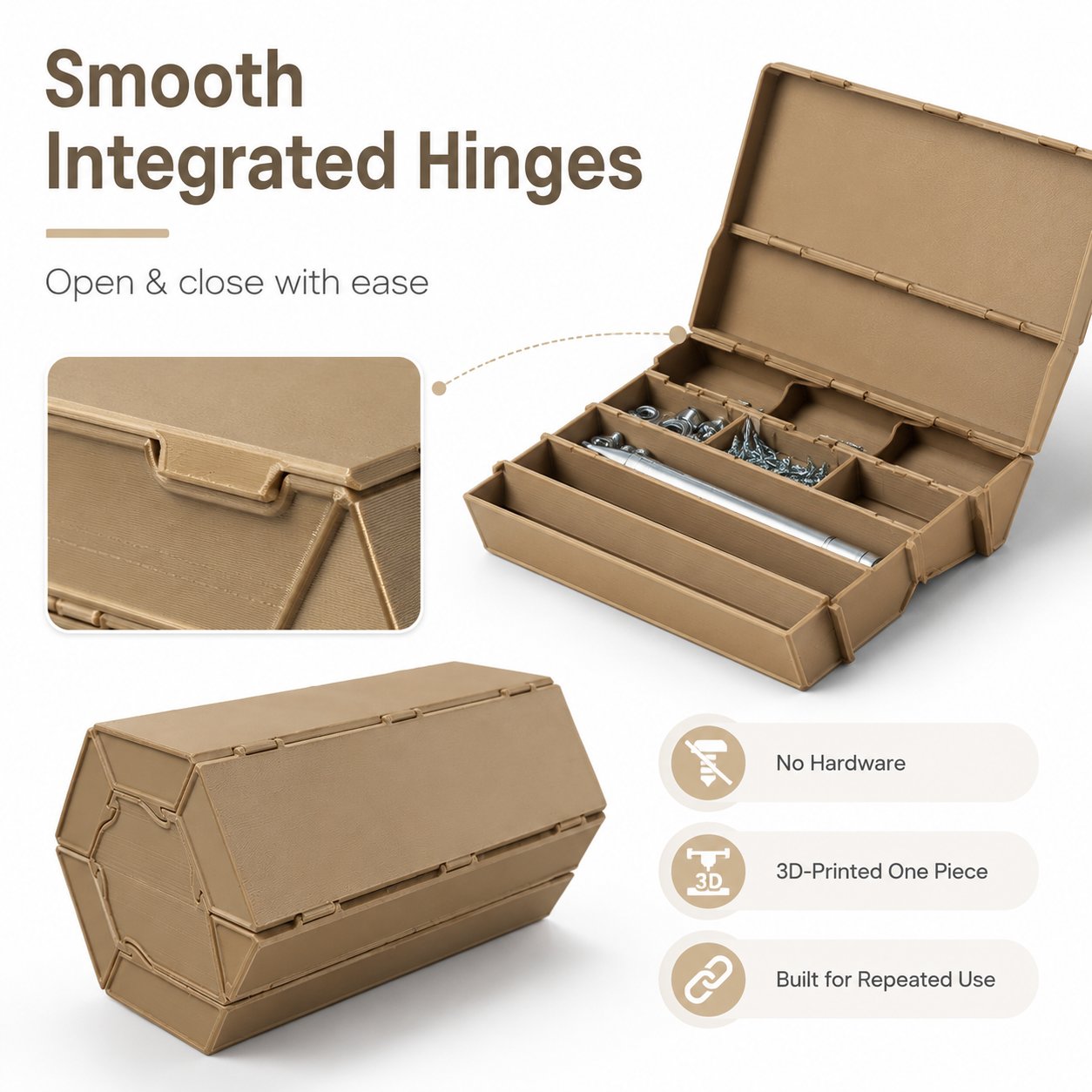 3D Printed Modular Storage Box – Stack, Organize & Customize Your Workspace