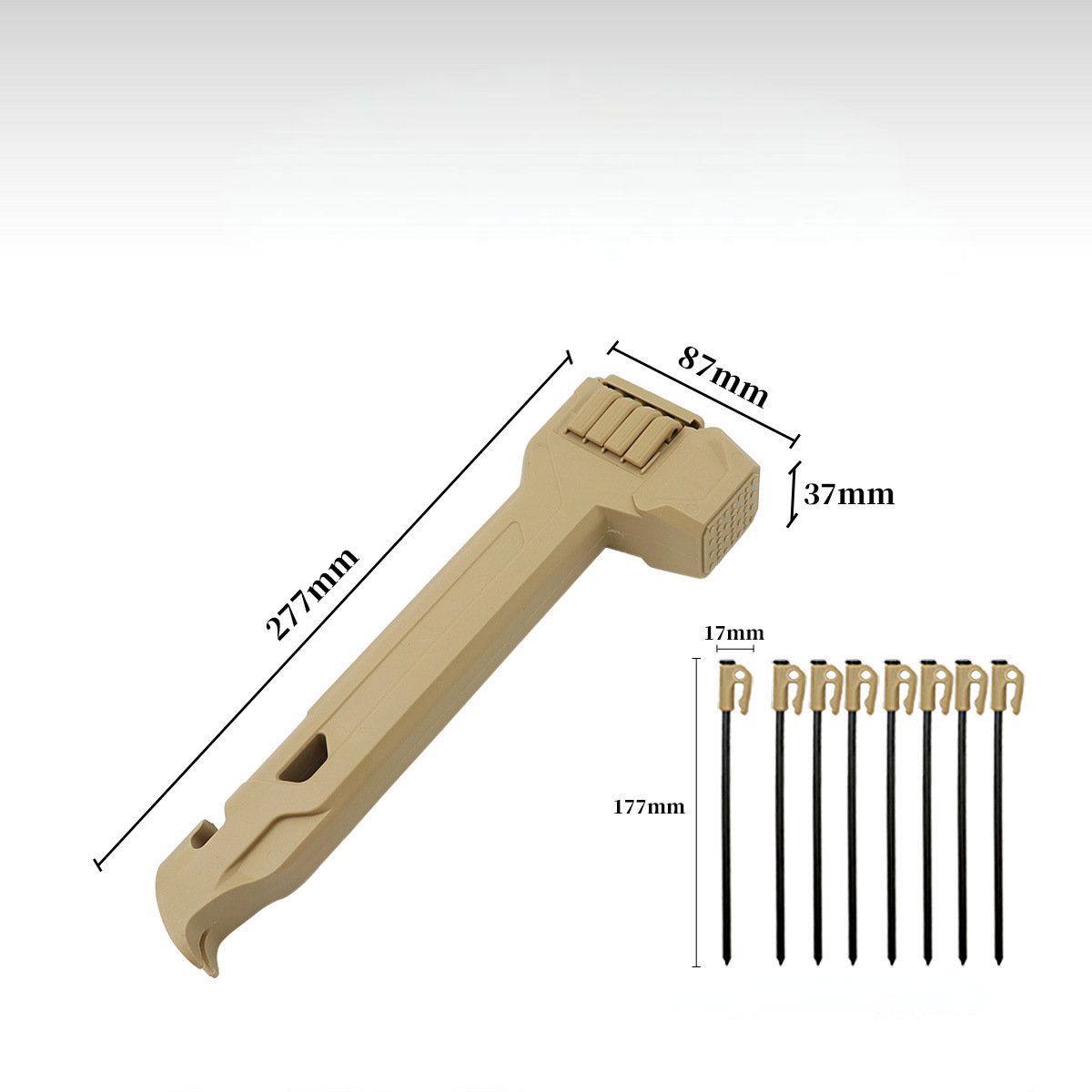 🔨⛺The All-in-One Camping Hammer with 8 Stakes