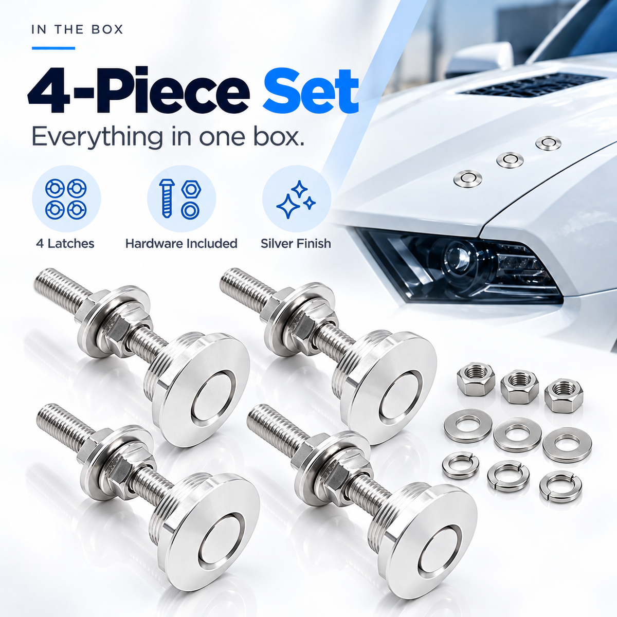 🔩🔥4-Pack Aluminum Quick Release Panel Latches – 1.25" Push-Button Fasteners