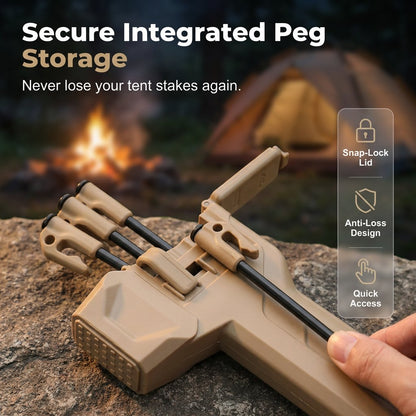 🔨⛺The All-in-One Camping Hammer with 8 Stakes