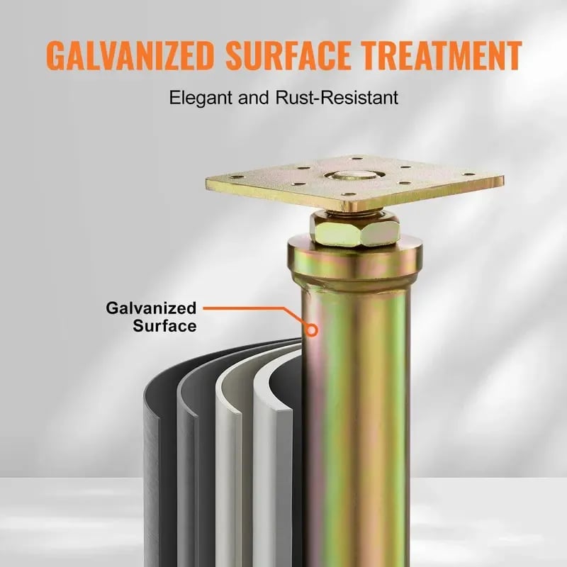 🔩 Heavy-Duty Adjustable Support Jack Posts | Galvanized Steel Temporary Support for Basement Repair & House Renovation