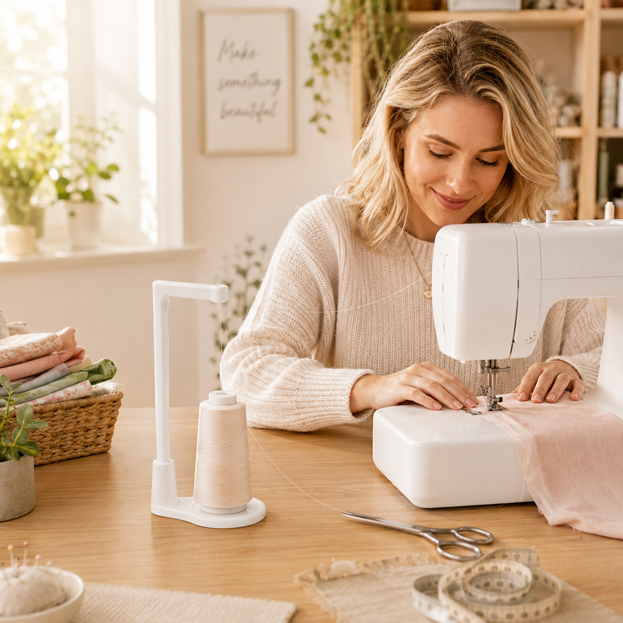🧵Universal Sewing Machine Thread Holder – Stable Spool Stand for Quilting & Crafting