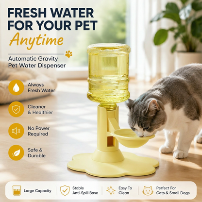 🐾 Automatic Pet Water Dispenser – Gravity Self Refilling Cat & Dog Water Bowl
