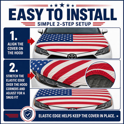🇺🇸 Universal American Hood Flag Cover 🔥 Fits Most Cars, SUVs & Pickups🦅[Buy 2 Free Shipping]