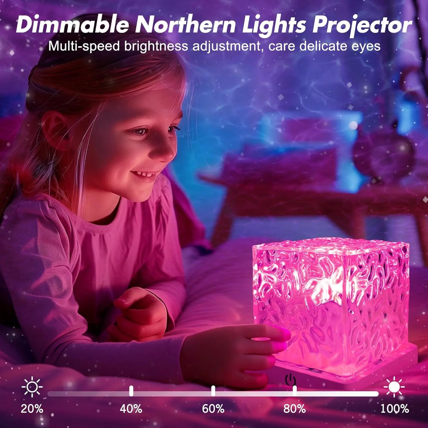 🔥 RGB Water Ripple Cube Lamp – Remote-Controlled Ocean Wave Ambient Light