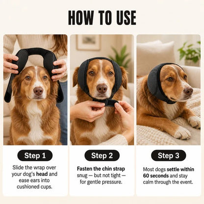 🐶 Keep Your Dog Calm During Thunderstorms, Fireworks & Loud Noises|Reduce Anxiety Naturally With Soft, Comfortable Noise-Reducing Ear Protection Designed For Sensitive Dogs.