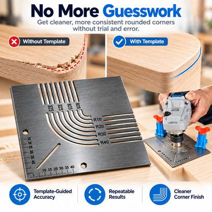 🛠️✨ Precision Corner Radius Router Template – Perfect Rounded Corners Made Easy! 📐🪵 | Multi-Size Woodworking Guide for DIY & Professionals 🔥
