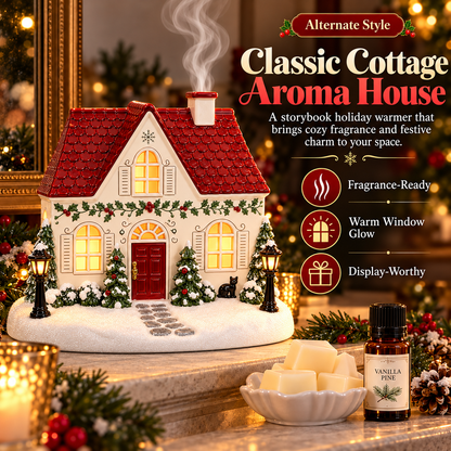 Christmas Village Aroma House – Light-Up Holiday Wax Melt Warmer & Festive Home Décor