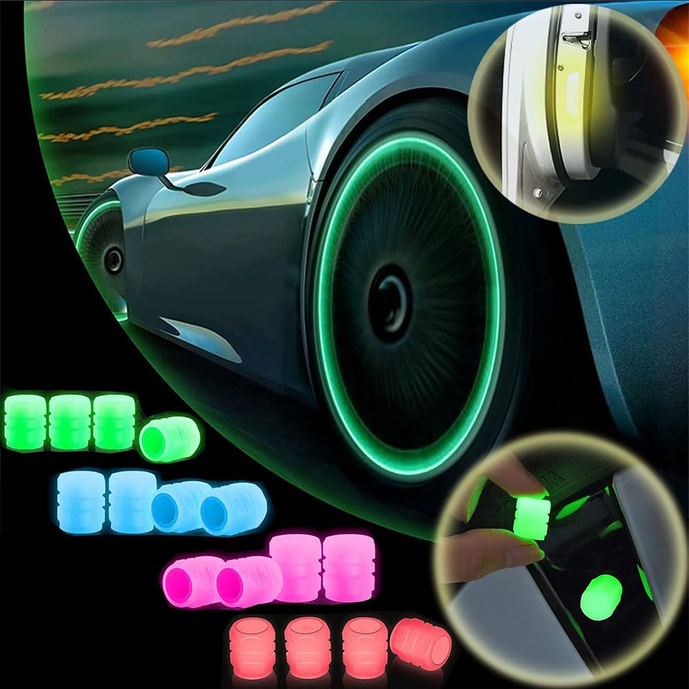 Universal Fluorescent Tire Valve Caps – Protect Valves & Upgrade Your Wheels