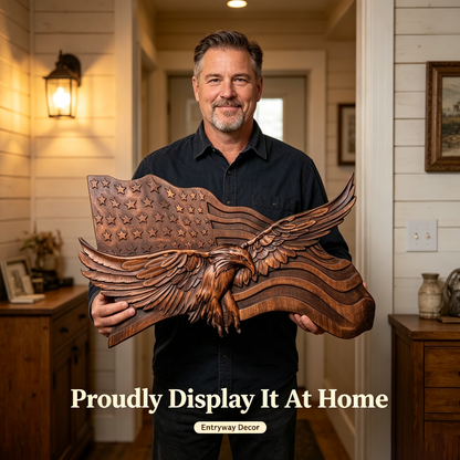 "Wings of Freedom" - Handcrafted Wooden Art