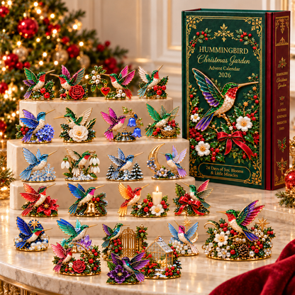 🌸🐦2026 Hummingbird Christmas Garden Advent Calendar – 24-Day Miniature Collectible Surprise Set