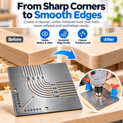 🛠️✨ Precision Corner Radius Router Template – Perfect Rounded Corners Made Easy! 📐🪵 | Multi-Size Woodworking Guide for DIY & Professionals 🔥