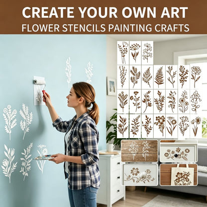 🔥24 PCS - Turn Plain Surfaces Into Blooming Works of Art 🌸