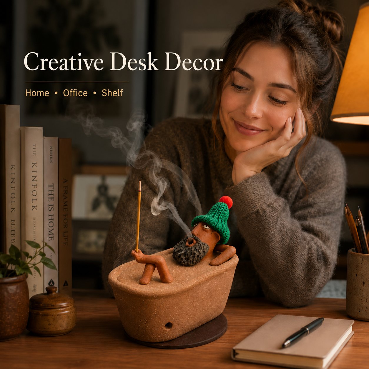 🛁Imagine a Tiny Character That Breathes Smoke | Handmade Incense Holder