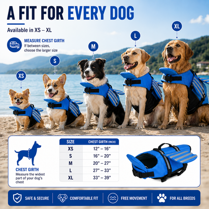 🔥Dog Life Jacket, High Buoyancy Wings Pet Life Vest with Extra Chin Float