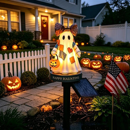 TODAY'S SPECIAL OFFER-50% OFF🎃 Solar Lighted Vintage Patchwork Ghost Garden Light