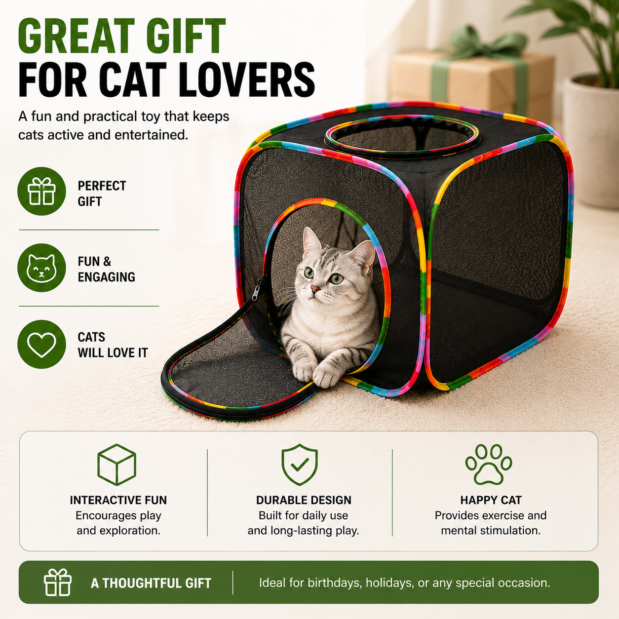 🐱The Cozy Foldable Hideaway Your Cat Will Love