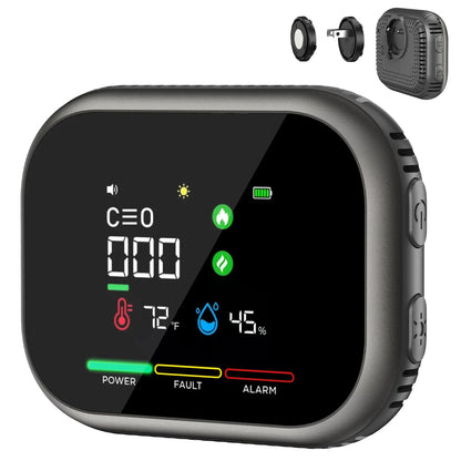 ⚡️2026 New Portable Environment Detector with HD Display Temperature Humidity, 5-in-1 Plug in Sensors, Built-in Battery for Home, RV, Hotel, Camping, Car, Travel 1PCS