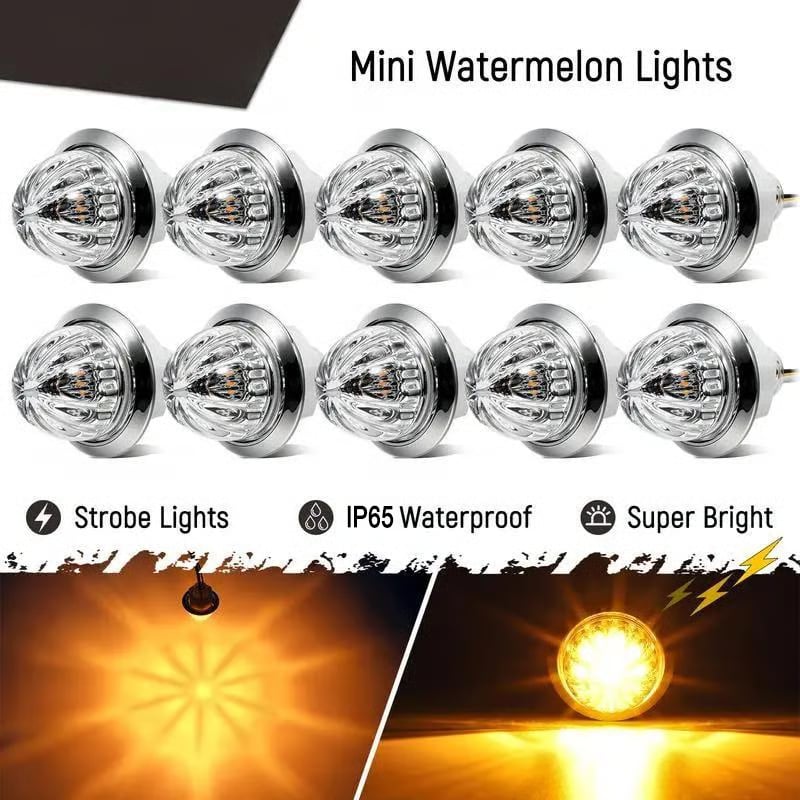 ⚡Hot Sales 49% OFF🔥3/4 Inch LED Amber Watermelon Side Marker Light