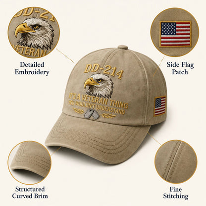 🔥Last Day 49% OFF🔥DD-214 Veteran 3D Embroidered Cap