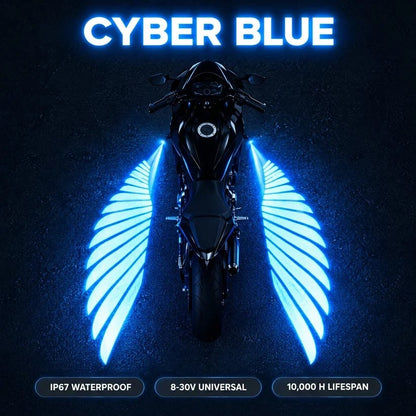 🏍️ Angel Wing Motorcycle LED Projector Lights (1 Pair)