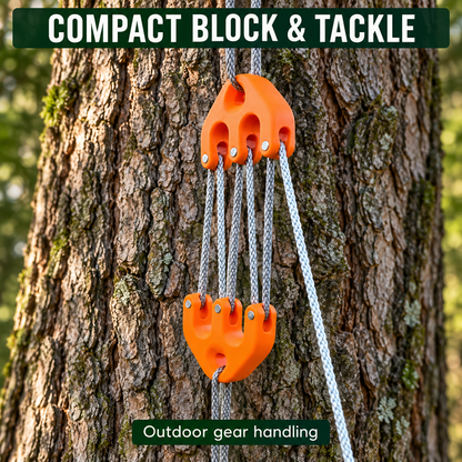 🏕️🪢 Game & Gear Hoist HD – Heavy-Duty Block & Tackle Lifting System | 6061-T6 Aluminum, Compact Outdoor Rope Hoist & Pulley Kit 🔩🌲