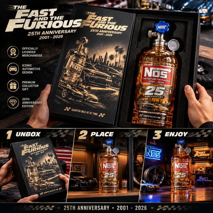 ⏳ Last Day 49% OFF – 25th Anniversary Street Racing Nitrous Tank Whiskey Decanter with Collector’s Box
