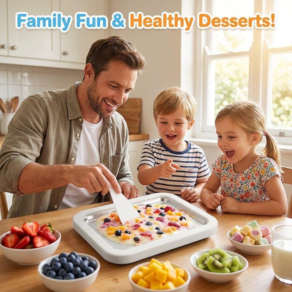 📦Buy 2 Get Free Shipping🎁DIY Rolled Ice Cream Maker – Turn Any Kitchen Into a Dessert Studio