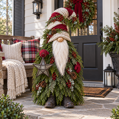 🏠Evergreen Star Gnome™ Lighted Christmas Woodland Decor