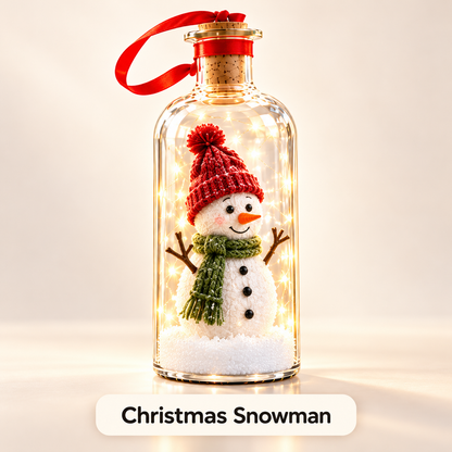 🎁 Personalized Voice Recording Keepsake Bottle – Record or Upload a Loved One’s Voice ❤️ Custom Christmas Tree, Snowman & Eternal Rose Memory Gift | A Heartfelt Keepsake for Family & Loved Ones ✨