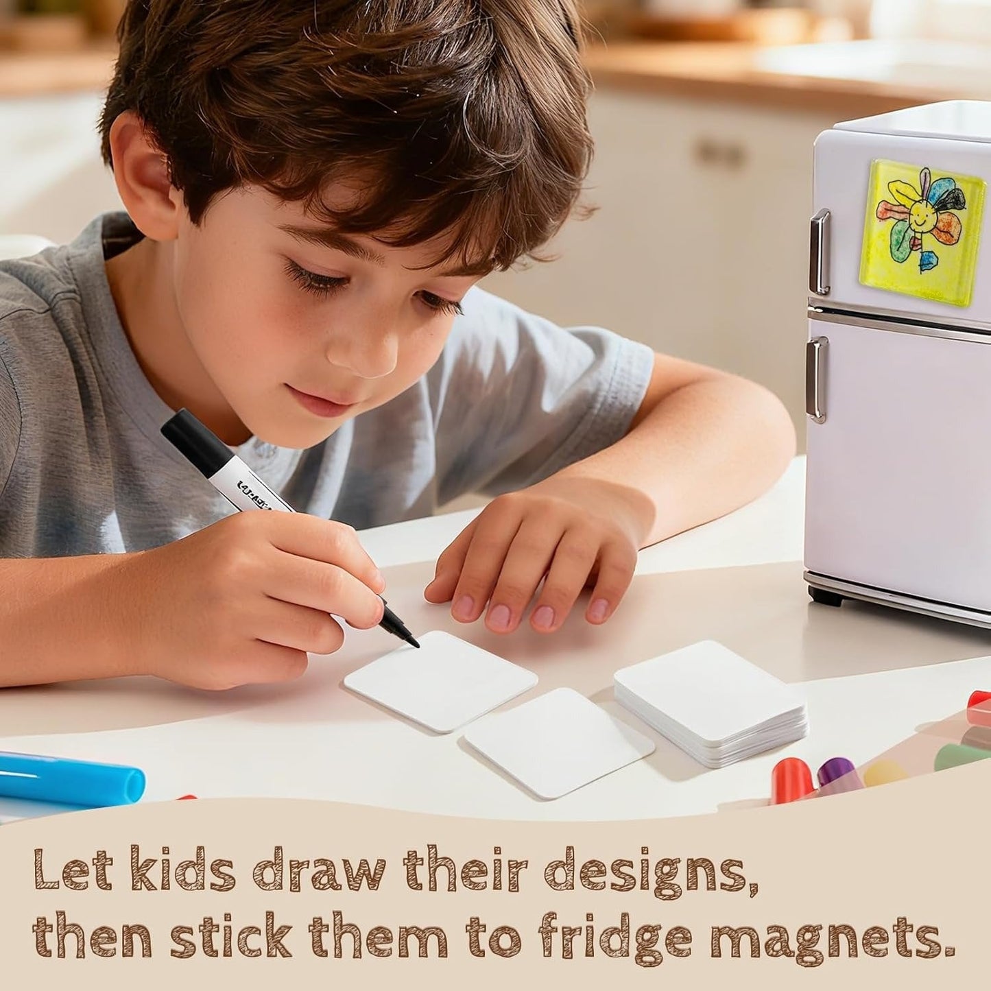 🖼️Magnetic Photo Frames 2"x2" Clear Acrylic DIY Fridge Magnets – Create