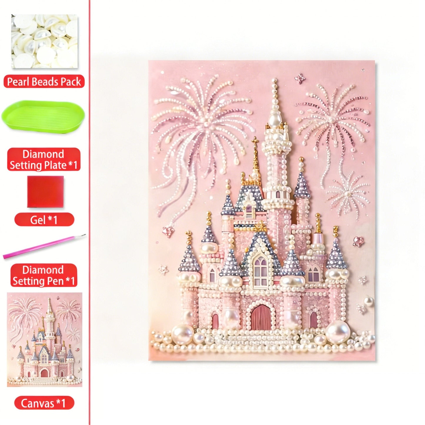 ⚡️Buy 2 Free Shipping🏰✨DIY Castle Pearl Painting Kit – Create Sparkling Wall Art at Home