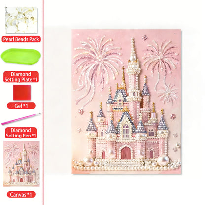 ⚡️Buy 2 Free Shipping🏰✨DIY Castle Pearl Painting Kit – Create Sparkling Wall Art at Home