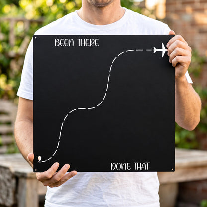 🌍 Been There, Done That™ Travel Magnet Display Board ✈️ | Wall Decor for Travel Memories 🎁