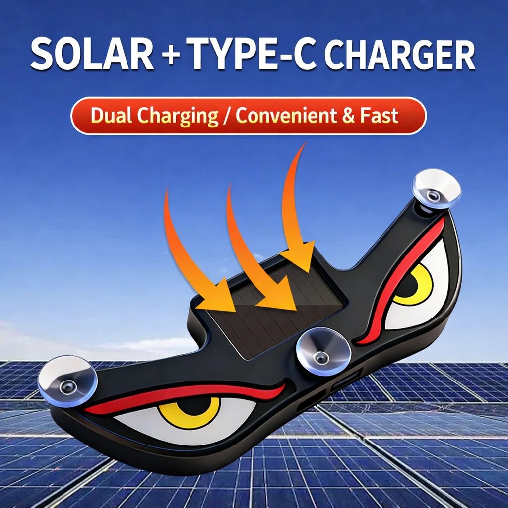 👁️Solar Demon Eye LED Car Window Light – Turn Your Ride Into a Beast
